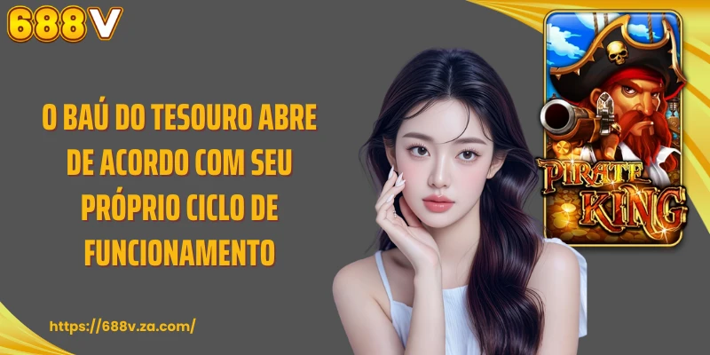 O baú do tesouro abre de acordo com seu próprio ciclo de funcionamento