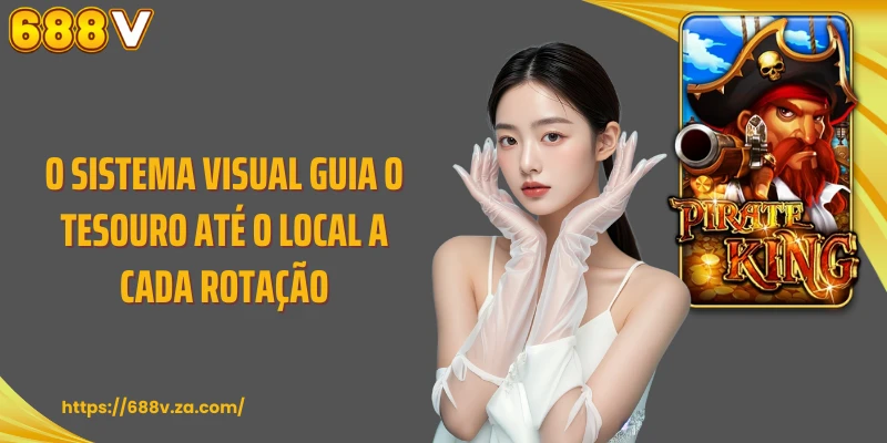 O sistema visual guia o tesouro até o local a cada rotação